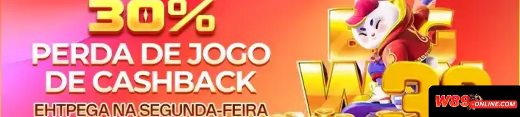 Banner promocional do W89 Cassino com bônus de boas-vindas
