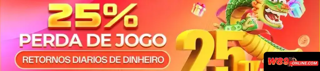Banner promocional do W89 Cassino com bônus de boas-vindas
