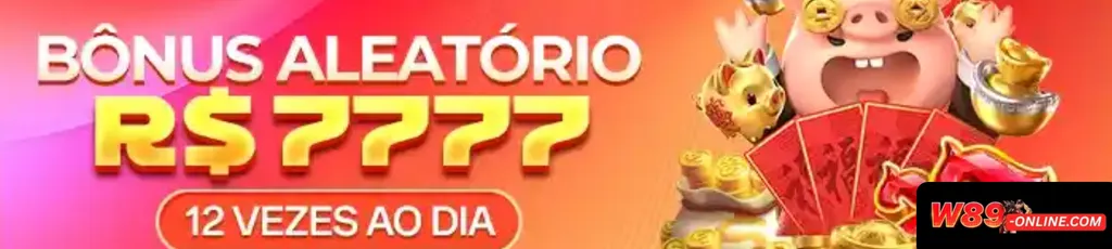 Banner promocional do W89 Cassino com bônus de boas-vindas.
